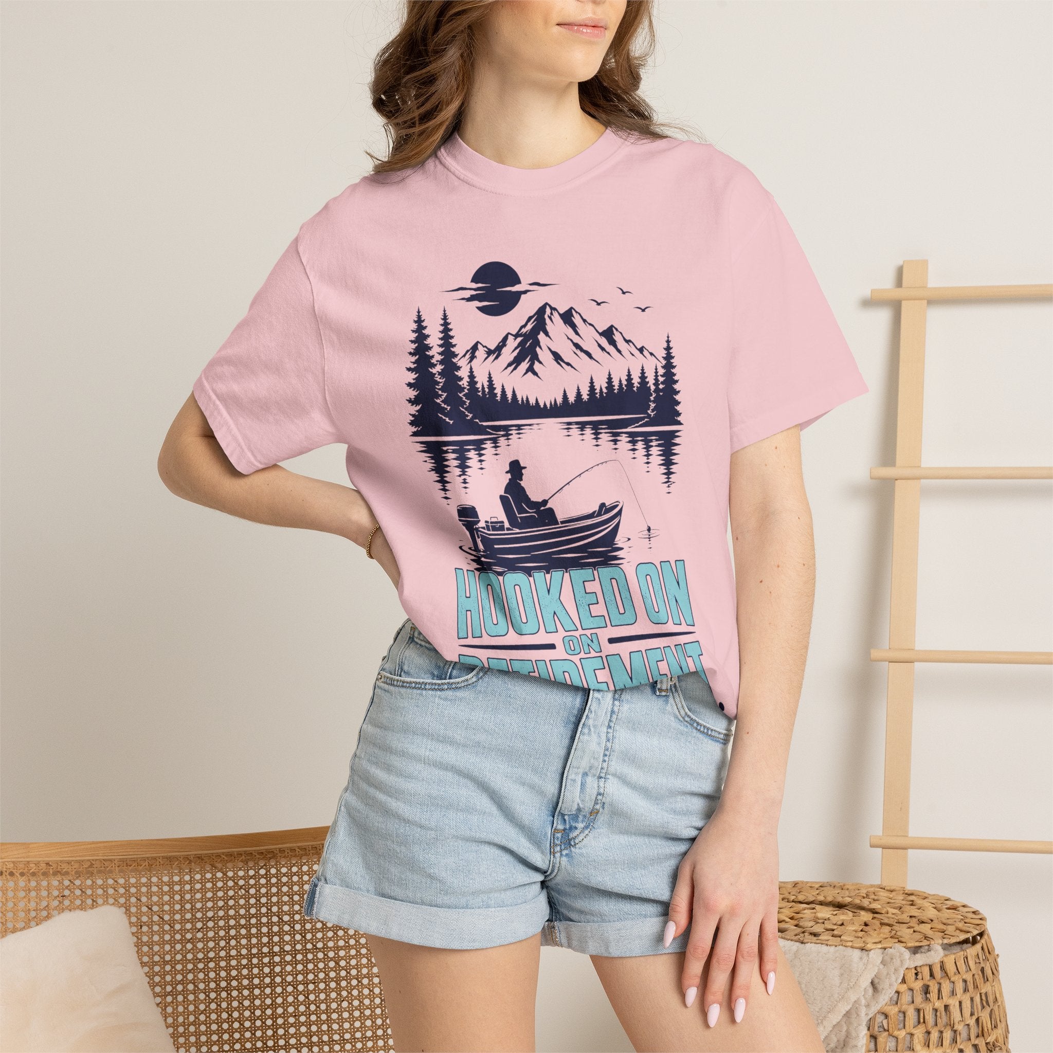 Hooked On Retirement Fishing Shirt | Funny Retirement Gift for Grandpa Grandma | Retired Fisherman T-Shirt | Lake Life Fishing Tee