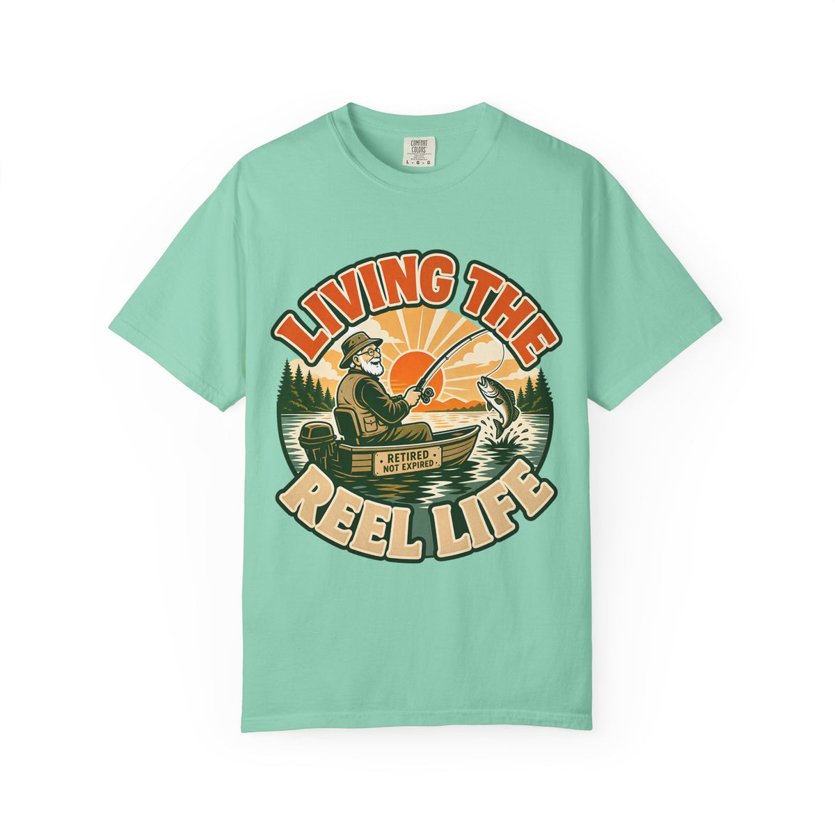 Living the Reel Life Retired Fisherman Shirt – Retired Not Expired Fishing T-Shirt