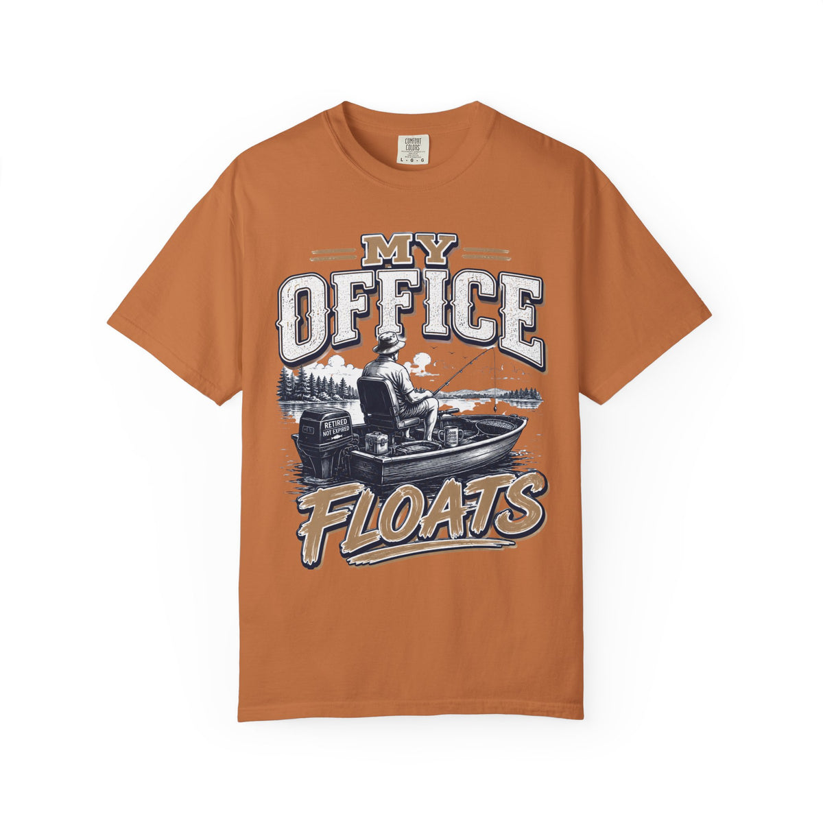 My Office Floats Fishing Shirt – Funny Retirement Gift for Fishermen, Retired Angler Boat Shirt