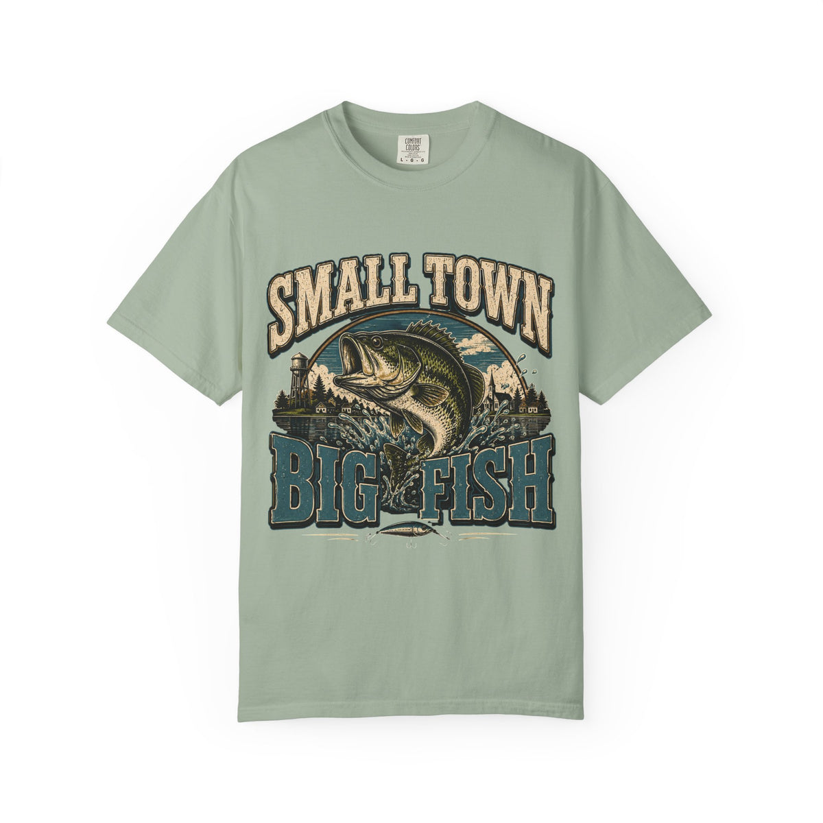Small Town Big Fish Fishing T-Shirt – Vintage Bass Fishing Shirt for Men & Women