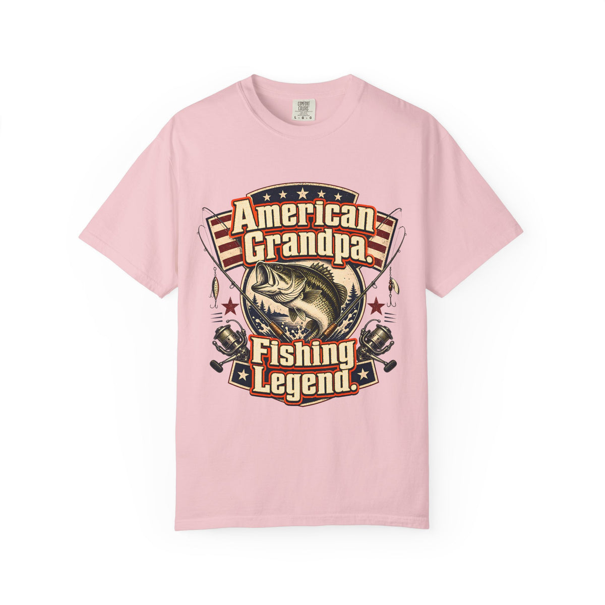 American Grandpa Fishing Legend Shirt – Patriotic Bass Fishing T-Shirt