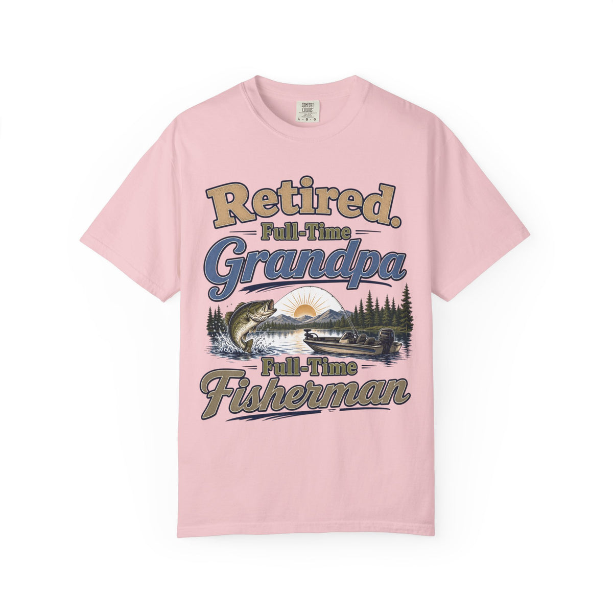 Retired Full-Time Grandpa Fishing Shirt – Vintage Bass Fishing T-Shirt