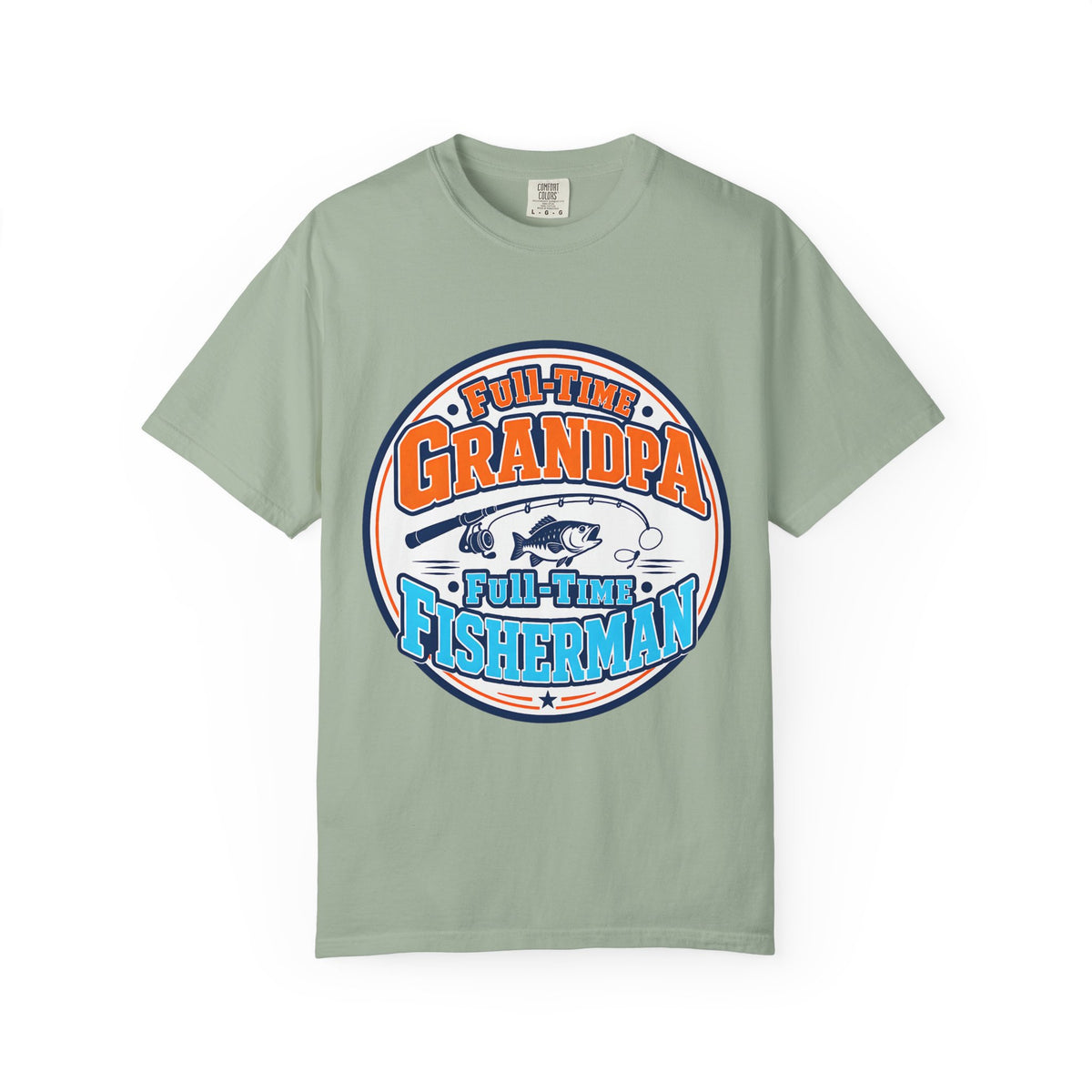Full Time Grandpa Full Time Fisherman Shirt | Fishing Grandpa T-Shirt | Grandpa Fishing Gift | Father's Day Grandpa Tee | Bass Fishing Shirt