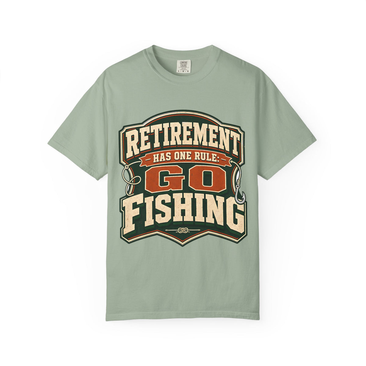 Retirement Has One Rule Go Fishing – Funny Retired Fisherman T-Shirt, Fishing Retirement Gift, Unisex Fishing Shirt