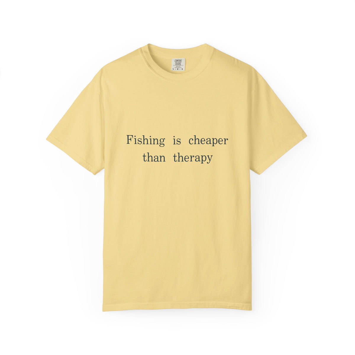 Fishing Is Cheaper Than Therapy T-Shirt, Funny Fishing Shirt, Minimalist Angler Gift, Unisex Fisherman Tee
