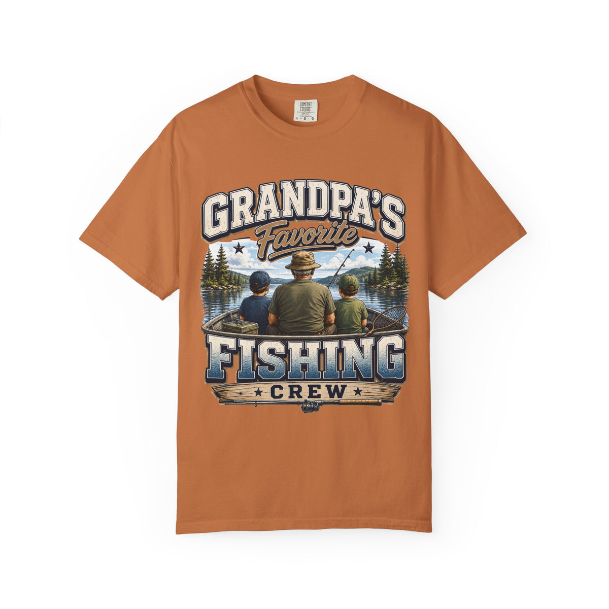 Grandpa's Favorite Fishing Crew Shirt – Fishing Grandpa & Grandkids T-Shirt, Family Fishing Gift