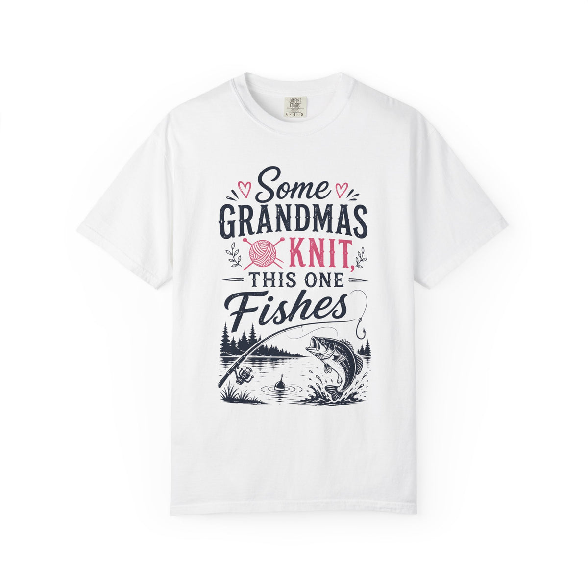 Some Grandmas Knit This One Fishes Shirt | Funny Fishing Grandma T-Shirt | Grandma Fishing Gift