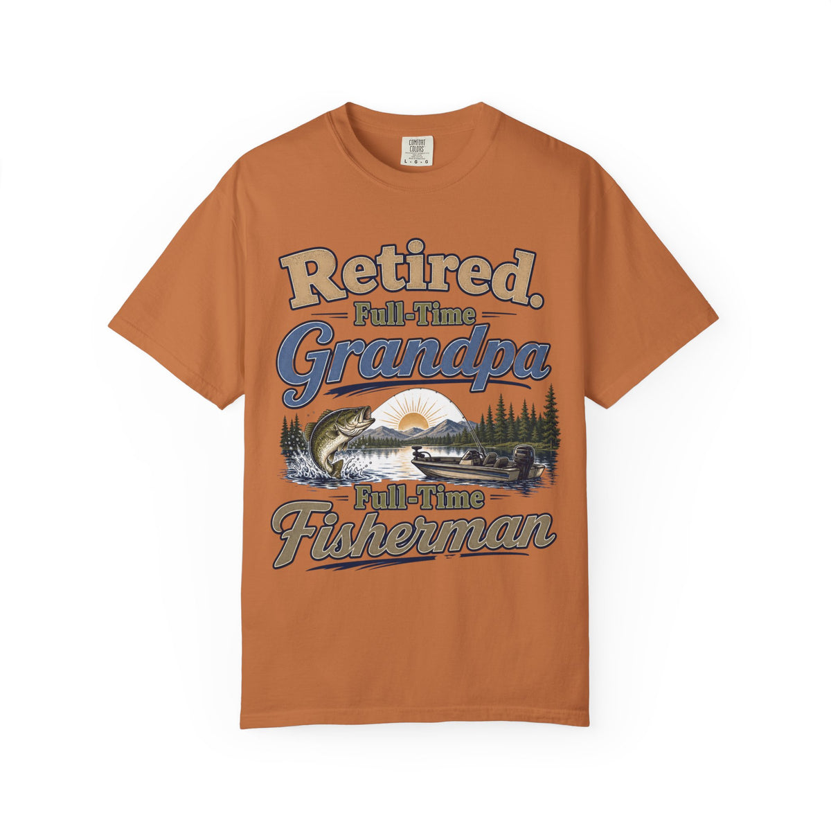 Retired Full-Time Grandpa Fishing Shirt – Vintage Bass Fishing T-Shirt