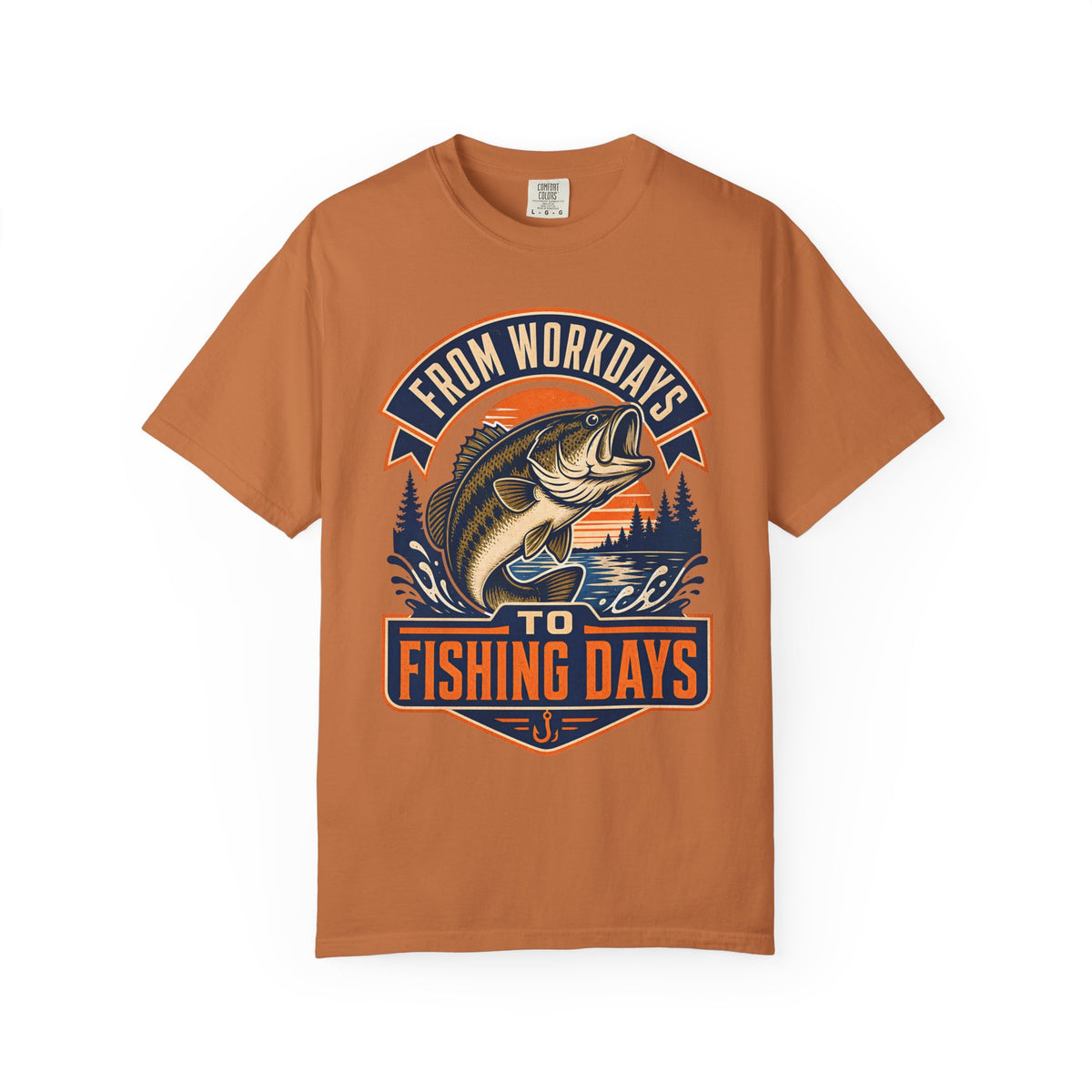 From Workdays to Fishing Days Shirt – Retirement Fishing T-Shirt, Bass Fishing Gift for Retired Fisherman
