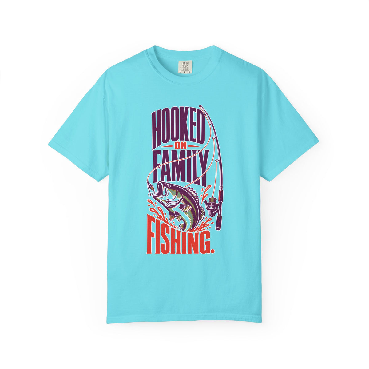 Hooked on Family Fishing T-Shirt | Family Fishing Gift | Grandpa Grandma Mom Dad Fishing Shirt