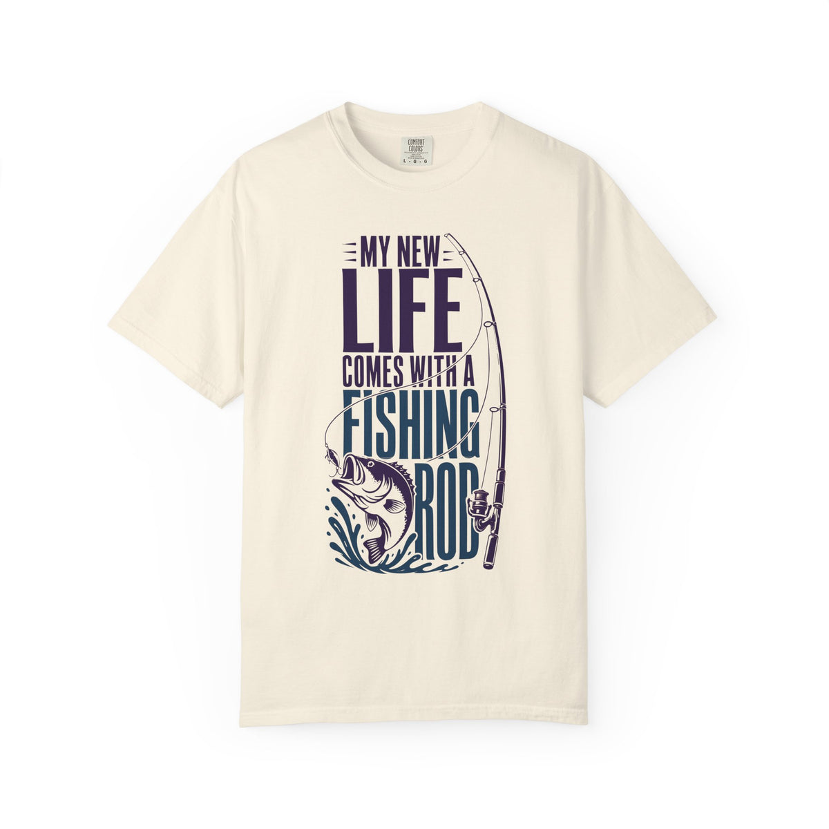 My New Life Comes With a Fishing Rod T-Shirt | Fishing Shirt for Anglers | Unisex Fishing Tee
