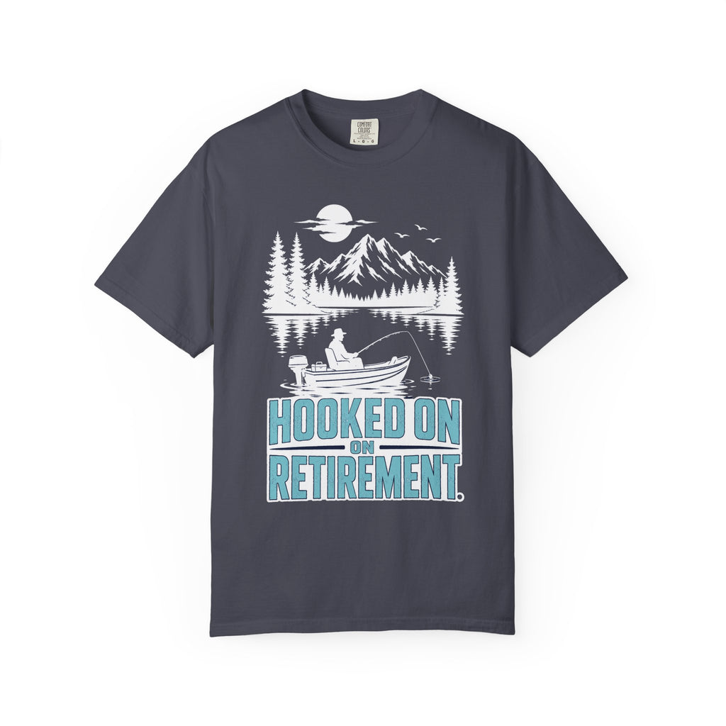 Hooked On Retirement Fishing Shirt | Funny Retirement Gift for Grandpa Grandma | Retired Fisherman T-Shirt | Lake Life Fishing Tee