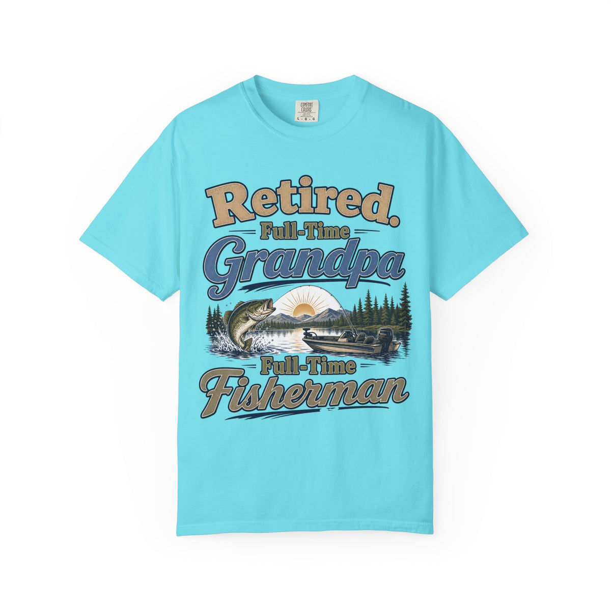 Retired Full-Time Grandpa Fishing Shirt – Vintage Bass Fishing T-Shirt