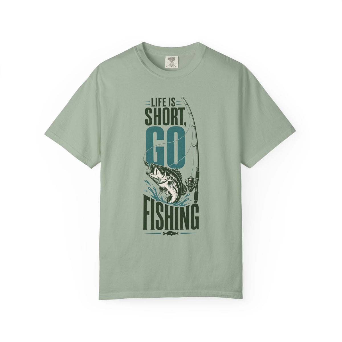 Life Is Short Go Fishing Shirt | Vintage Bass Fishing T-Shirt | Unisex Fishing Tee | Grandpa Grandma Fishing Gift | Fisherman Graphic Tee