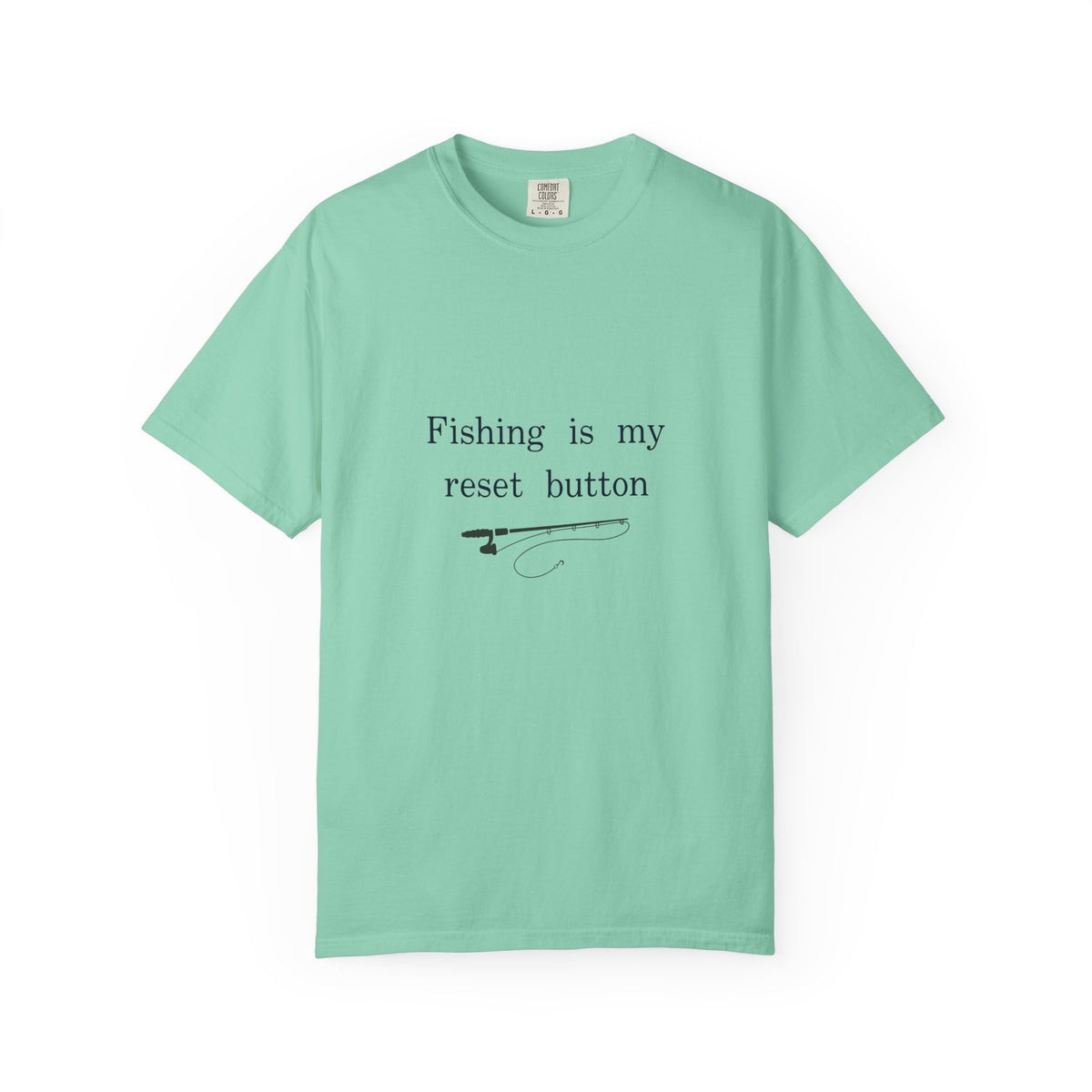 Fishing Is My Reset Button Shirt, Minimalist Fishing T-Shirt, Unisex Angler Gift