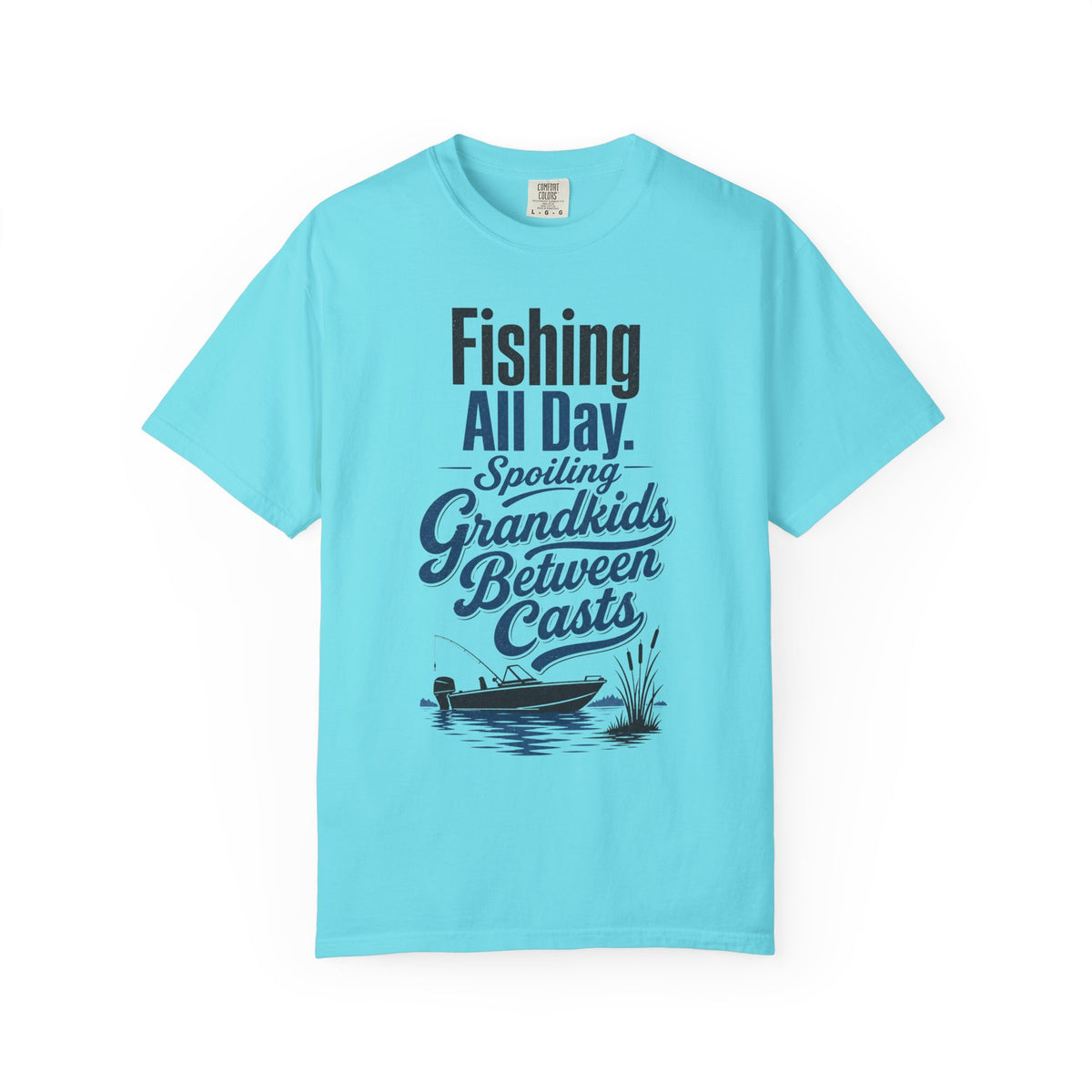 Fishing All Day Spoiling Grandkids Between Casts T-Shirt | Fishing Grandpa Gift