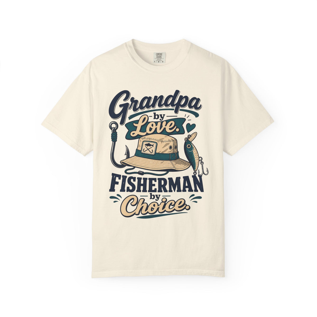 Grandpa by Love Fisherman by Choice Fishing Grandpa T-Shirt