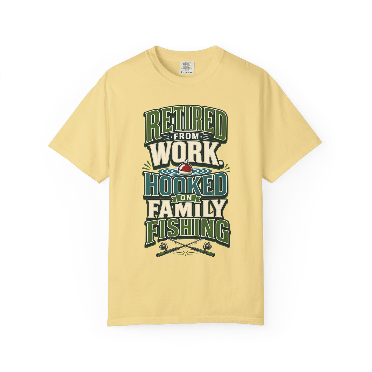 Retired From Work Hooked on Family Fishing Shirt, Retirement Fishing T-Shirt, Family Fishing Gift for Grandpa Dad
