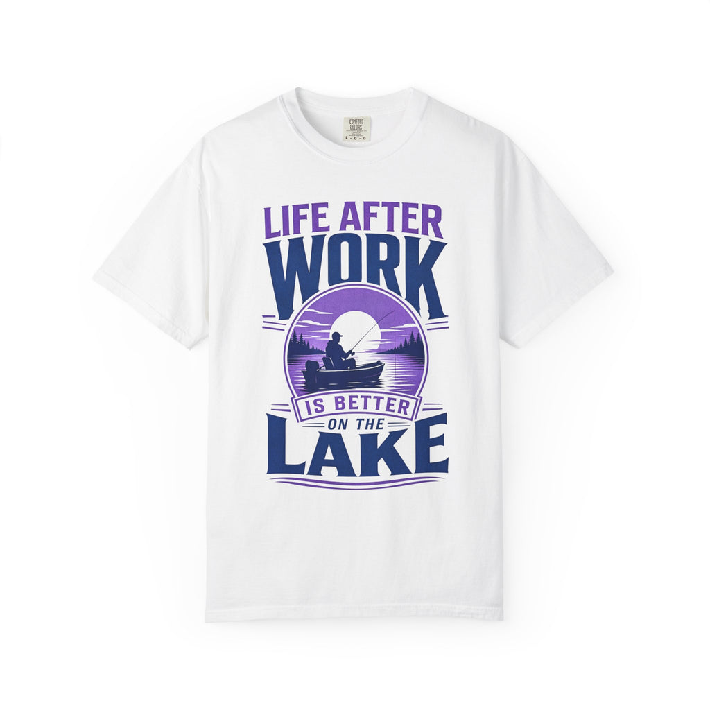 Life After Work Is Better on the Lake Fishing Retirement T-Shirt