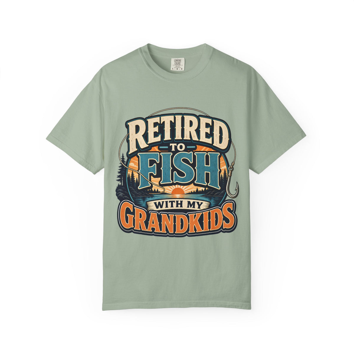 Retired to Fish with My Grandkids Shirt – Fishing Grandpa T-Shirt, Retirement Fishing Gift, Unisex Lake Life Tee