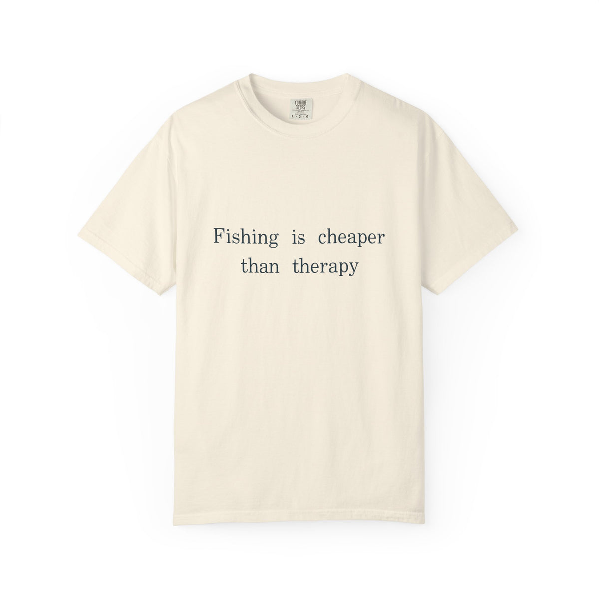 Fishing Is Cheaper Than Therapy T-Shirt, Funny Fishing Shirt, Minimalist Angler Gift, Unisex Fisherman Tee