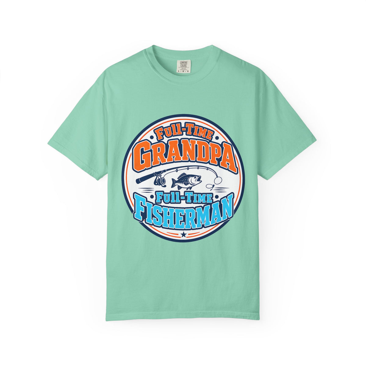 Full Time Grandpa Full Time Fisherman Shirt | Fishing Grandpa T-Shirt | Grandpa Fishing Gift | Father's Day Grandpa Tee | Bass Fishing Shirt