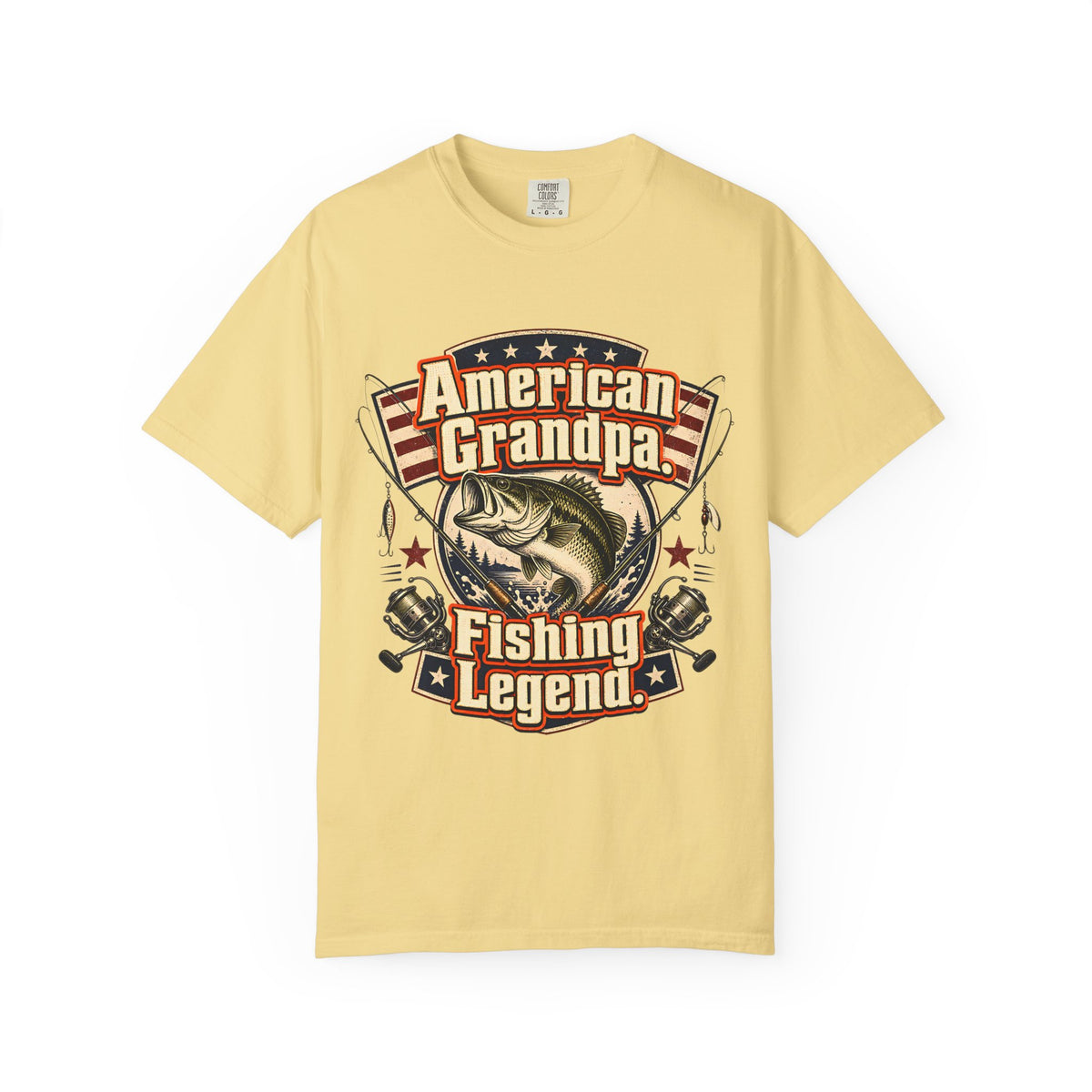 American Grandpa Fishing Legend Shirt – Patriotic Bass Fishing T-Shirt
