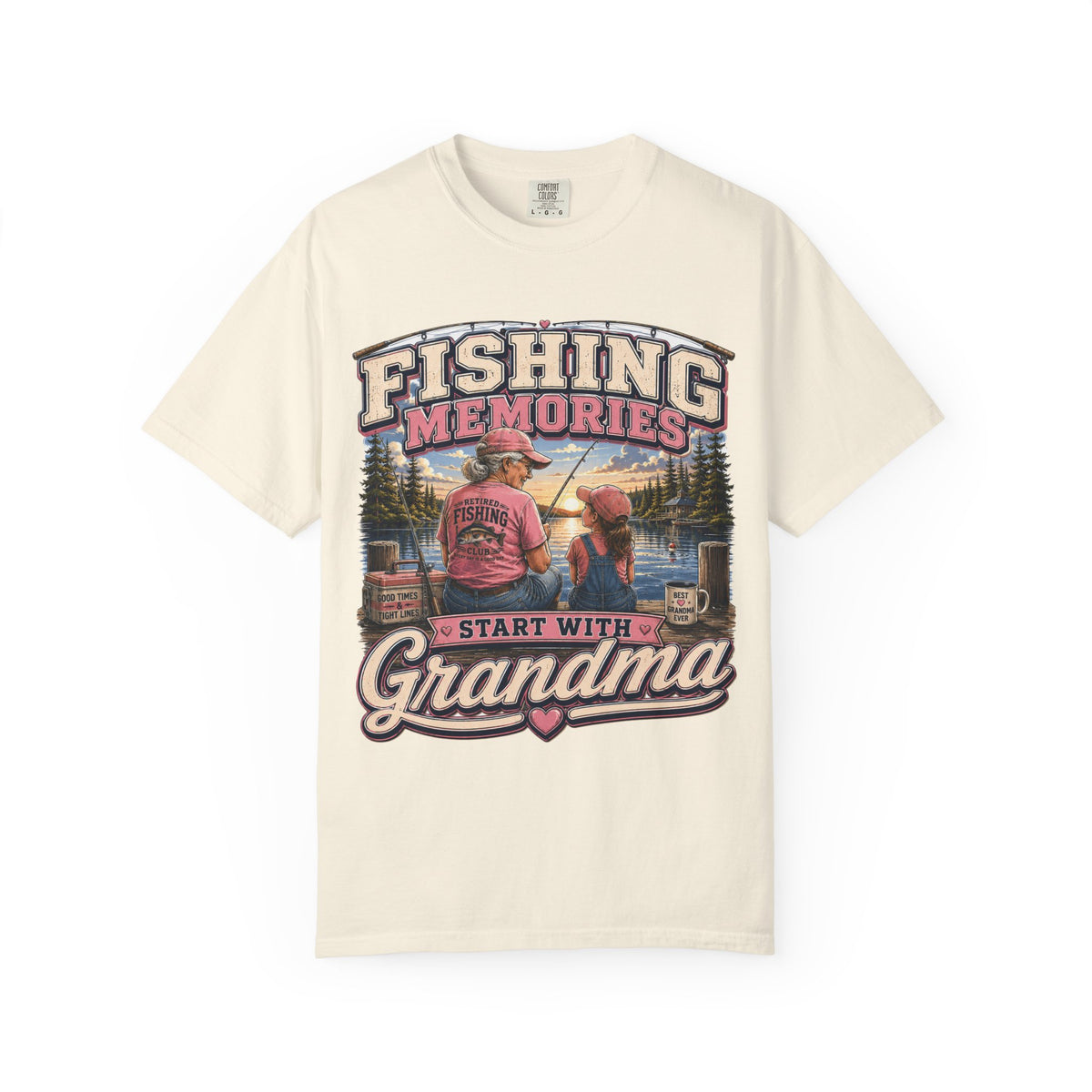 Fishing Memories Start With Grandma Shirt | Grandma Fishing T-Shirt | Fishing Grandma Gift | Granddaughter Fishing Shirt