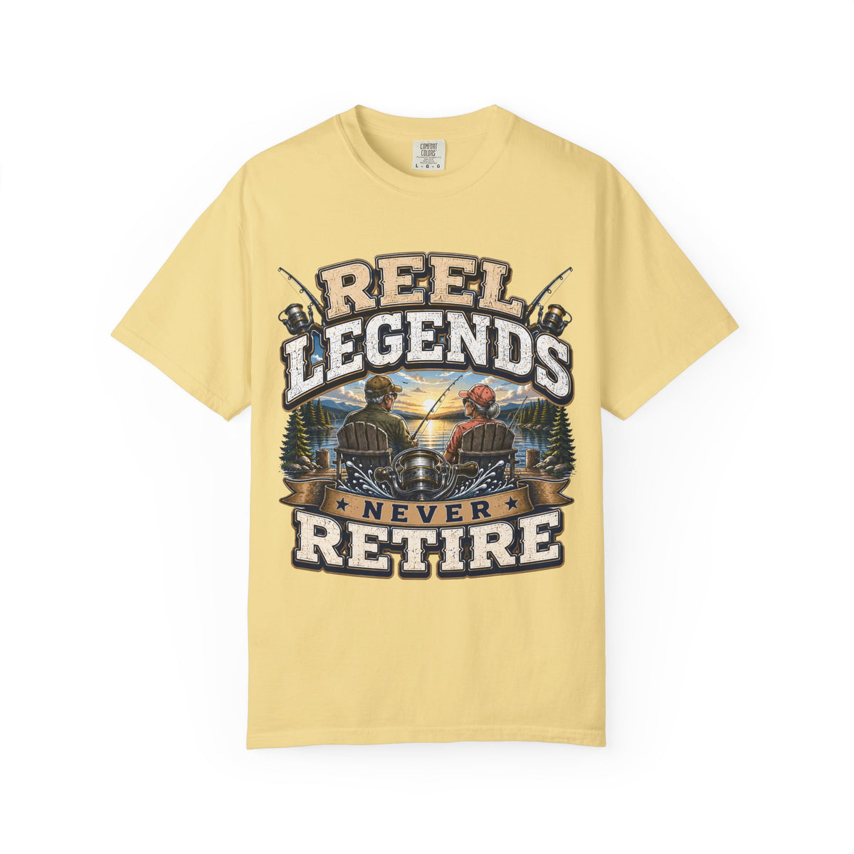 Reel Legends Never Retire Fishing T-Shirt – Vintage Angler Shirt