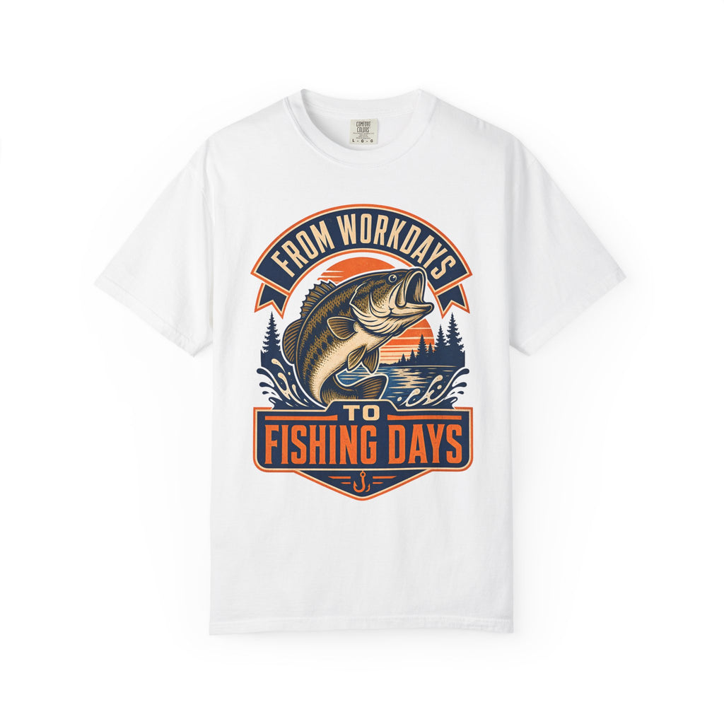 From Workdays to Fishing Days Shirt – Retirement Fishing T-Shirt, Bass Fishing Gift for Retired Fisherman