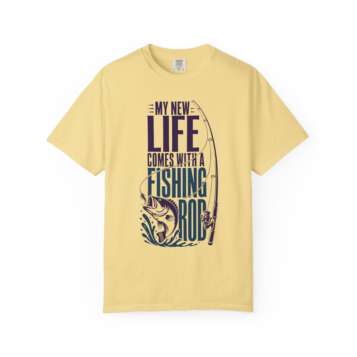 My New Life Comes With a Fishing Rod T-Shirt | Fishing Shirt for Anglers | Unisex Fishing Tee