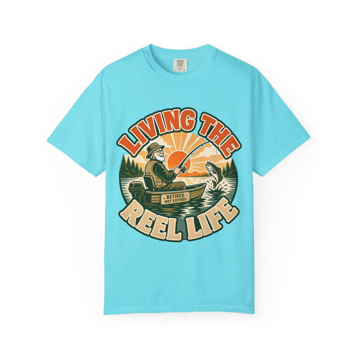 Living the Reel Life Retired Fisherman Shirt – Retired Not Expired Fishing T-Shirt