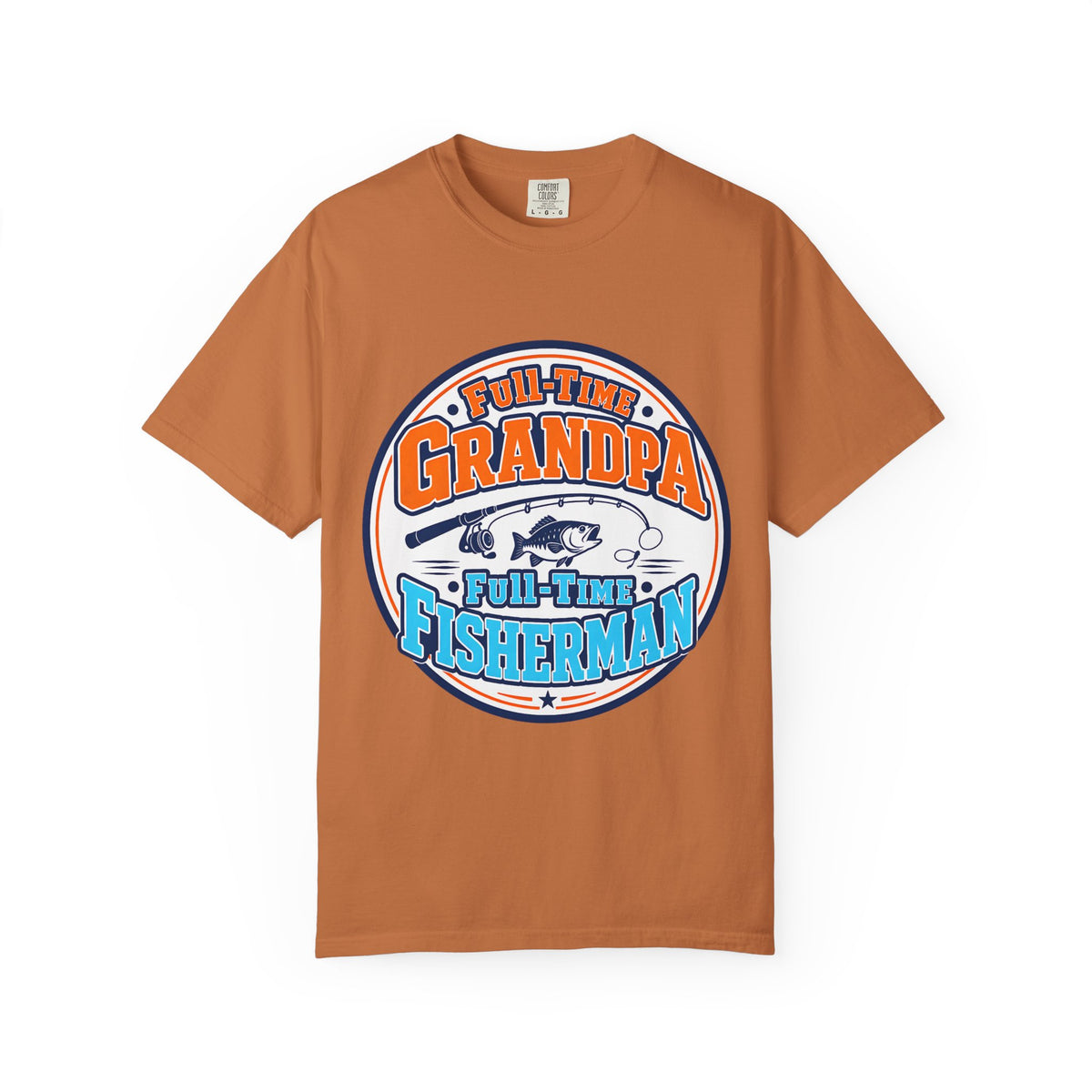 Full Time Grandpa Full Time Fisherman Shirt | Fishing Grandpa T-Shirt | Grandpa Fishing Gift | Father's Day Grandpa Tee | Bass Fishing Shirt