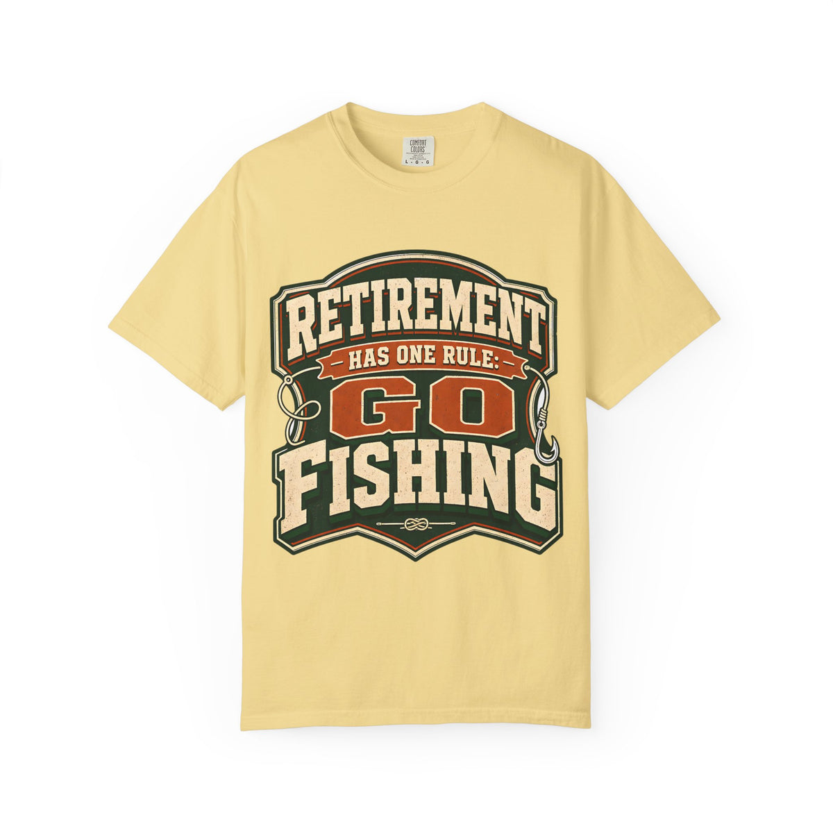 Retirement Has One Rule Go Fishing – Funny Retired Fisherman T-Shirt, Fishing Retirement Gift, Unisex Fishing Shirt