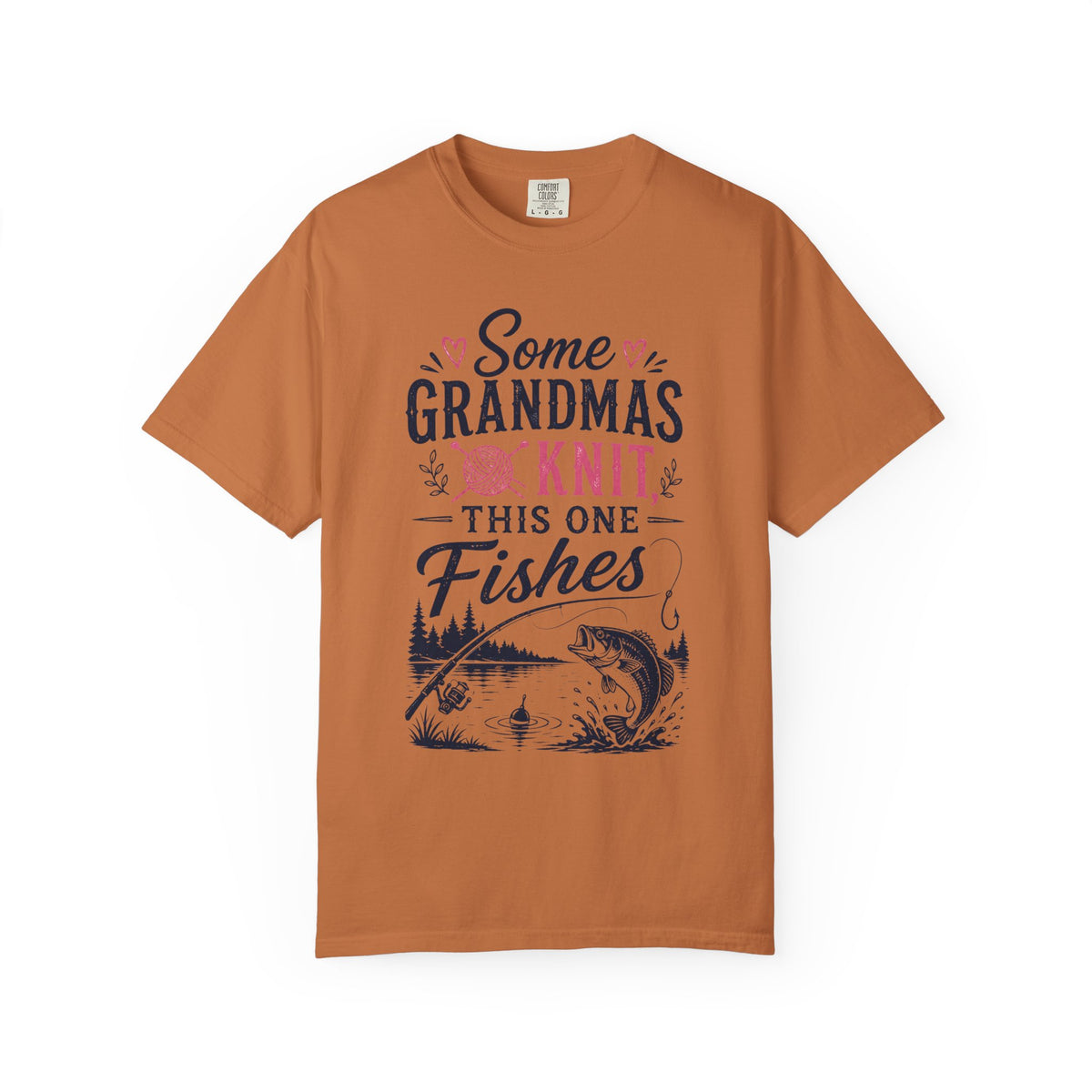 Some Grandmas Knit This One Fishes Shirt | Funny Fishing Grandma T-Shirt | Grandma Fishing Gift