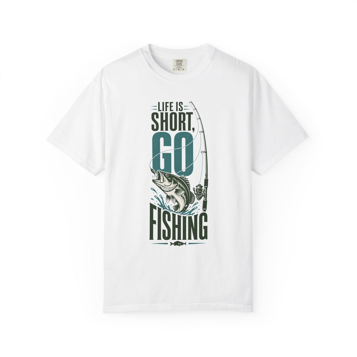Life Is Short Go Fishing Shirt | Vintage Bass Fishing T-Shirt | Unisex Fishing Tee | Grandpa Grandma Fishing Gift | Fisherman Graphic Tee