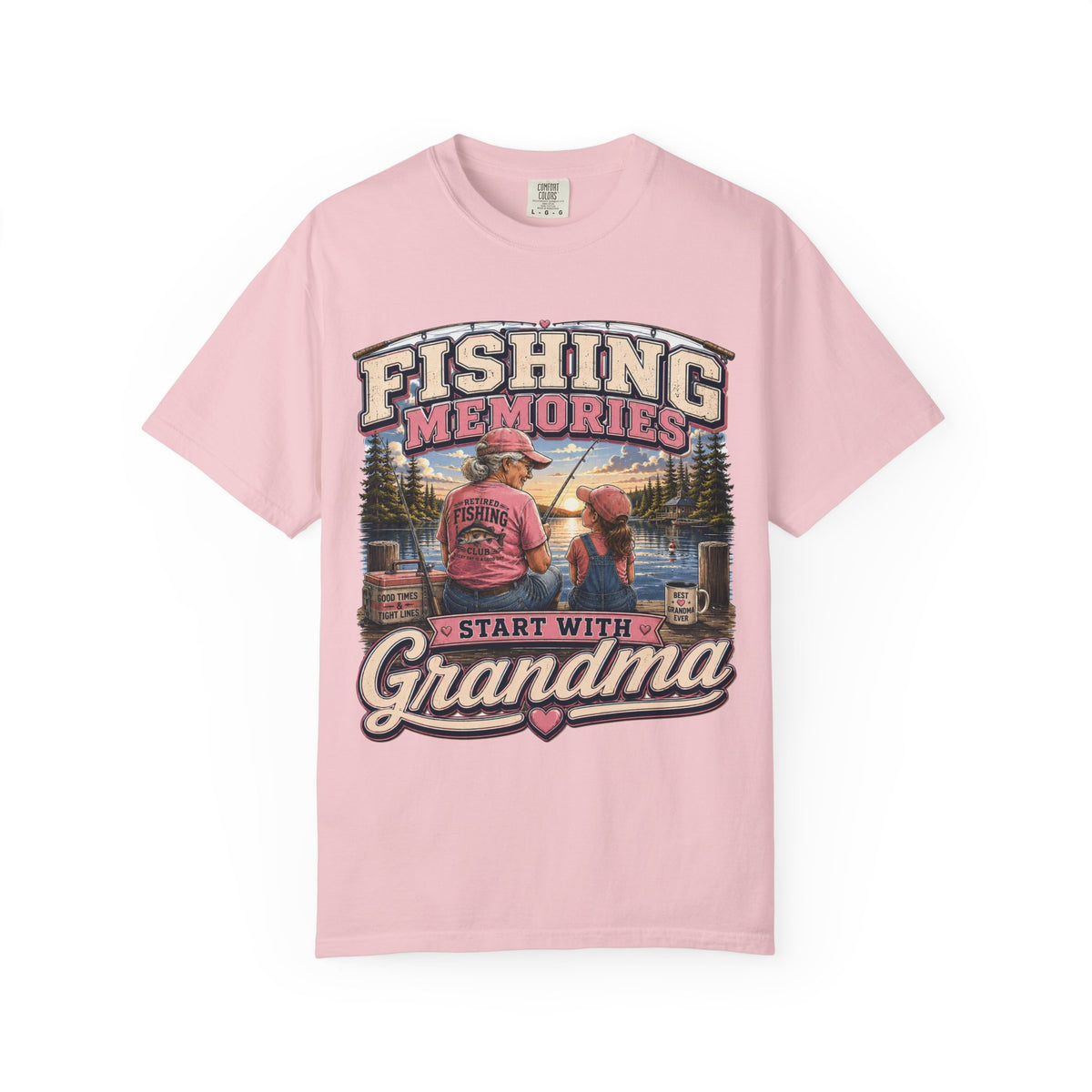 Fishing Memories Start With Grandma Shirt | Grandma Fishing T-Shirt | Fishing Grandma Gift | Granddaughter Fishing Shirt