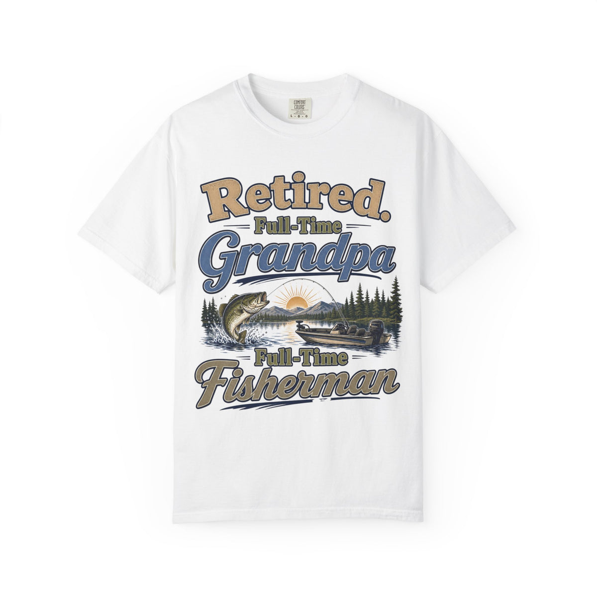 Retired Full-Time Grandpa Fishing Shirt – Vintage Bass Fishing T-Shirt
