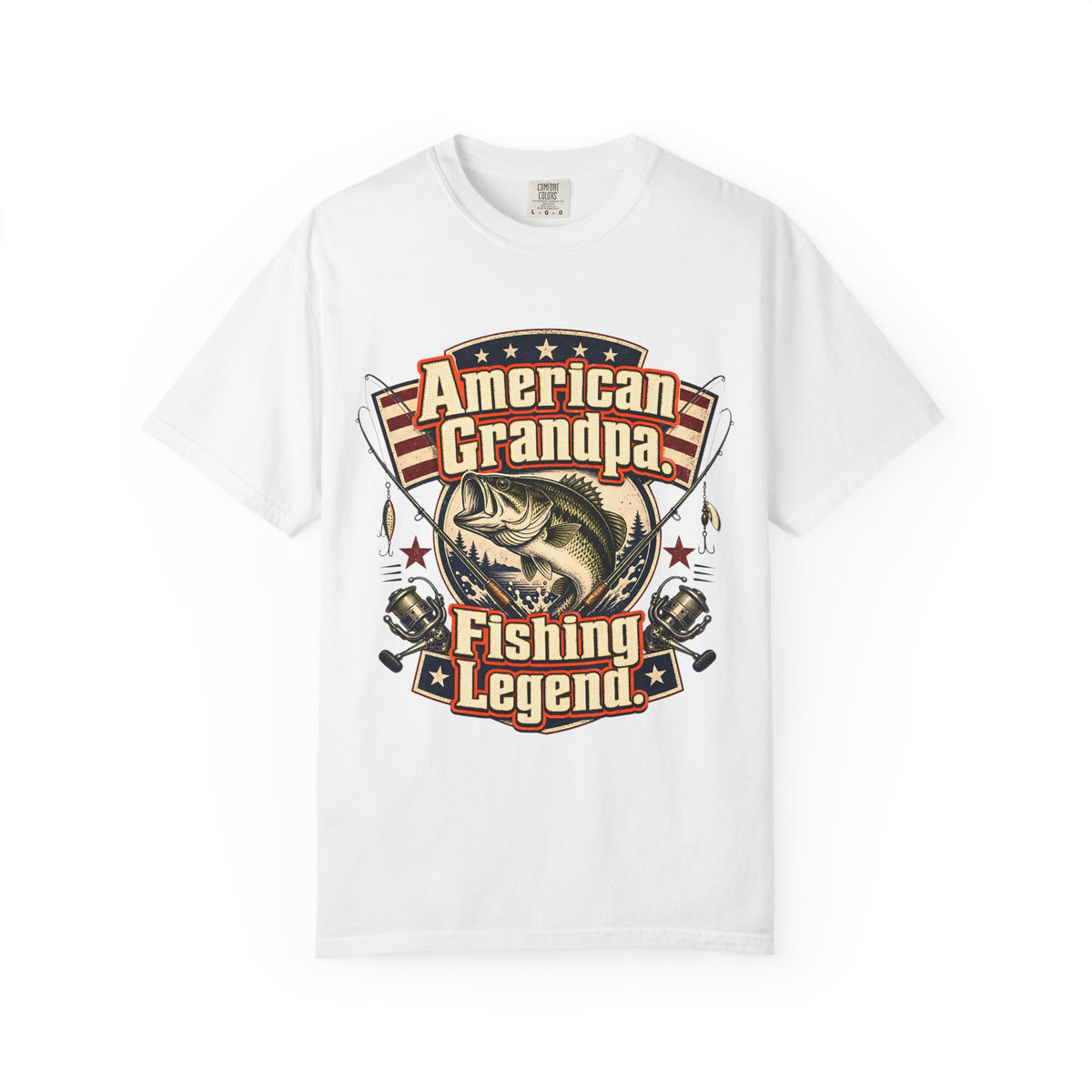 American Grandpa Fishing Legend Shirt – Patriotic Bass Fishing T-Shirt
