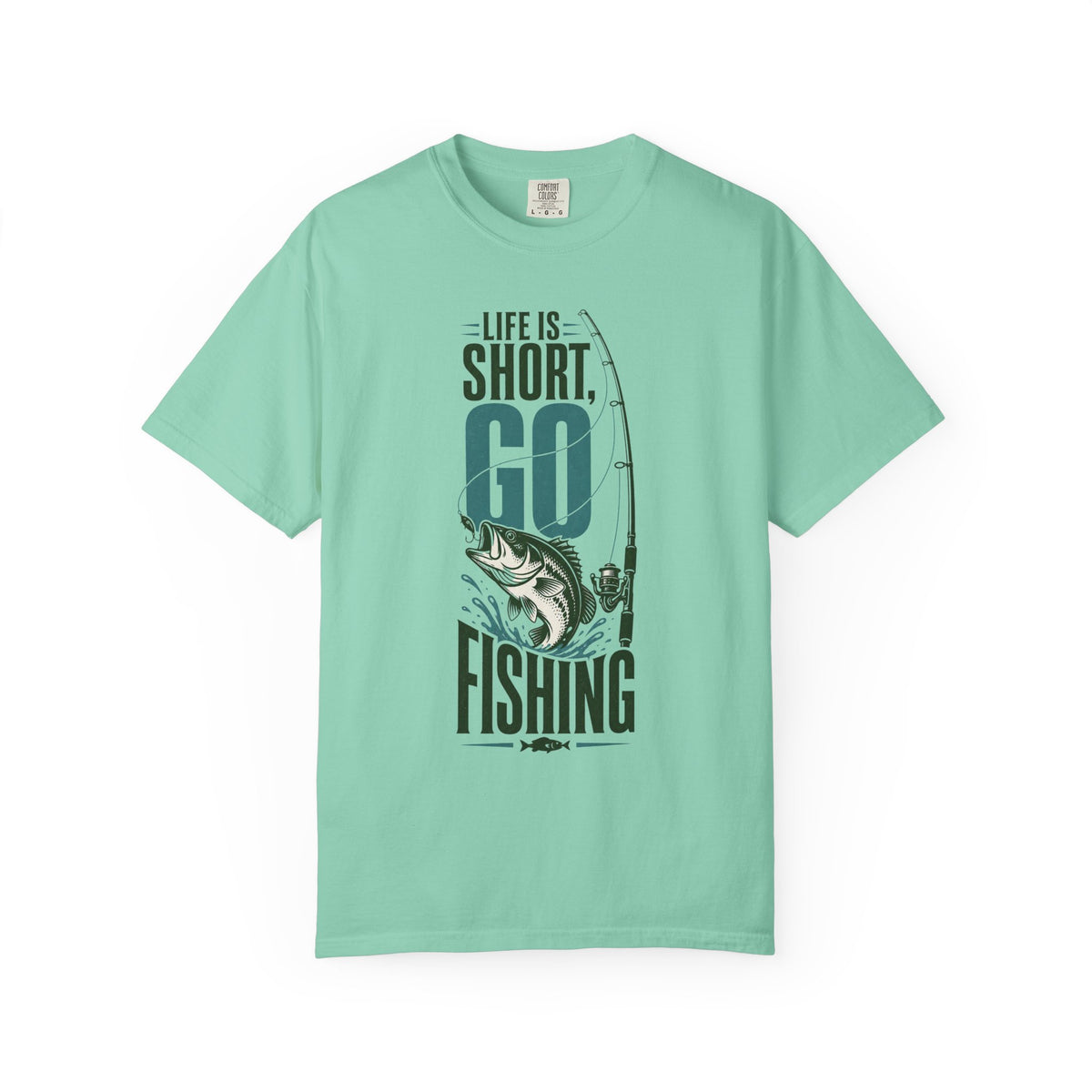 Life Is Short Go Fishing Shirt | Vintage Bass Fishing T-Shirt | Unisex Fishing Tee | Grandpa Grandma Fishing Gift | Fisherman Graphic Tee