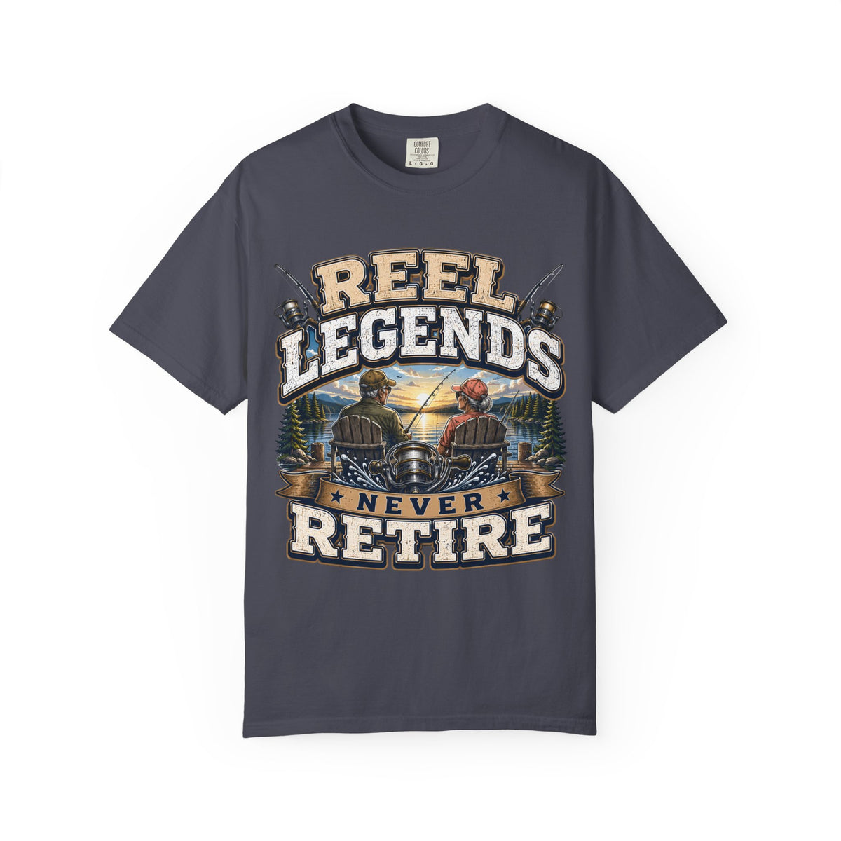 Reel Legends Never Retire Fishing T-Shirt – Vintage Angler Shirt