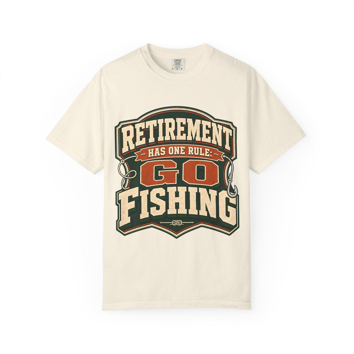Retirement Has One Rule Go Fishing – Funny Retired Fisherman T-Shirt, Fishing Retirement Gift, Unisex Fishing Shirt
