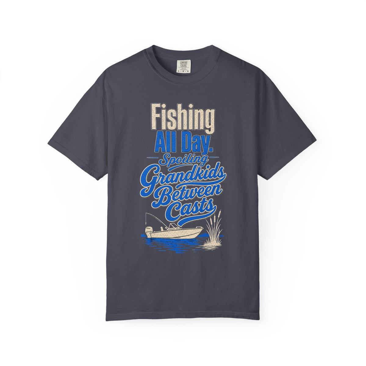 Fishing All Day Spoiling Grandkids Between Casts T-Shirt | Fishing Grandpa Gift