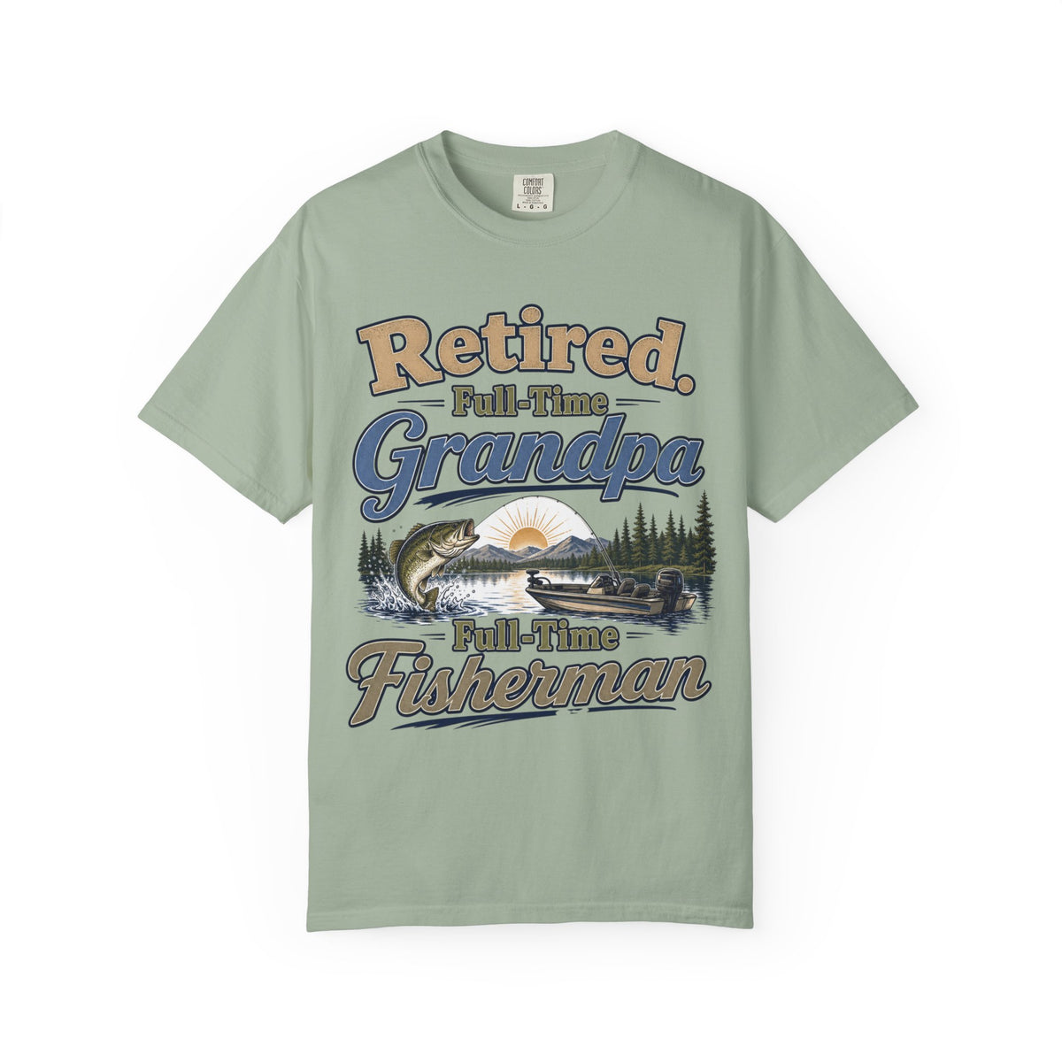 Retired Full-Time Grandpa Fishing Shirt – Vintage Bass Fishing T-Shirt