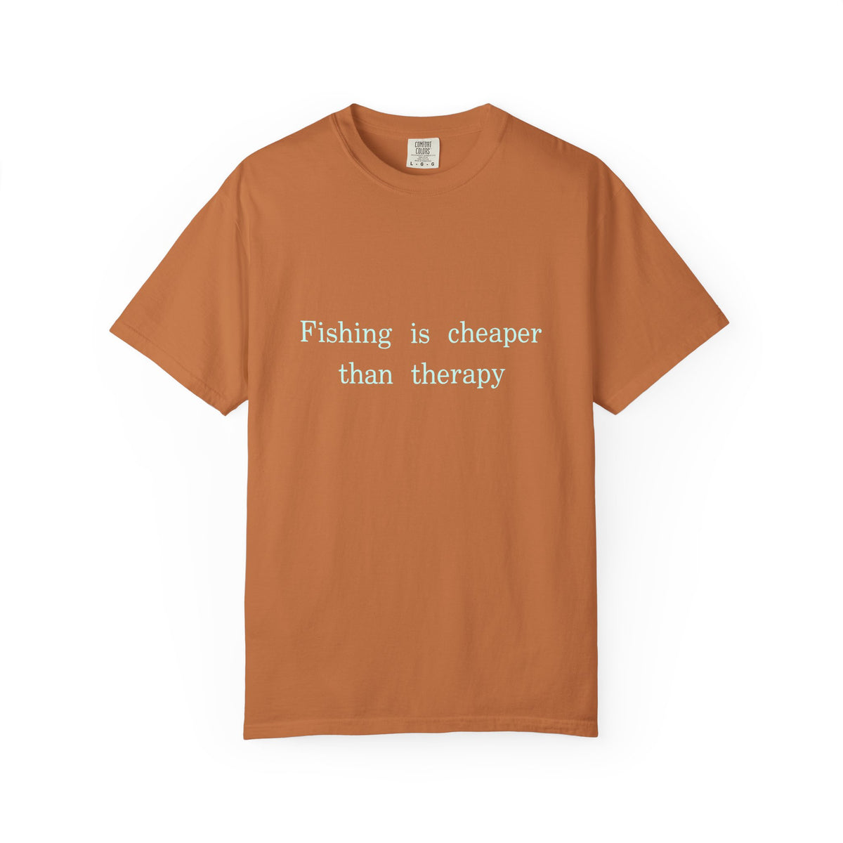 Fishing Is Cheaper Than Therapy T-Shirt, Funny Fishing Shirt, Minimalist Angler Gift, Unisex Fisherman Tee