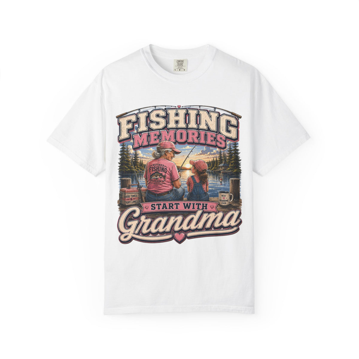 Fishing Memories Start With Grandma Shirt | Grandma Fishing T-Shirt | Fishing Grandma Gift | Granddaughter Fishing Shirt
