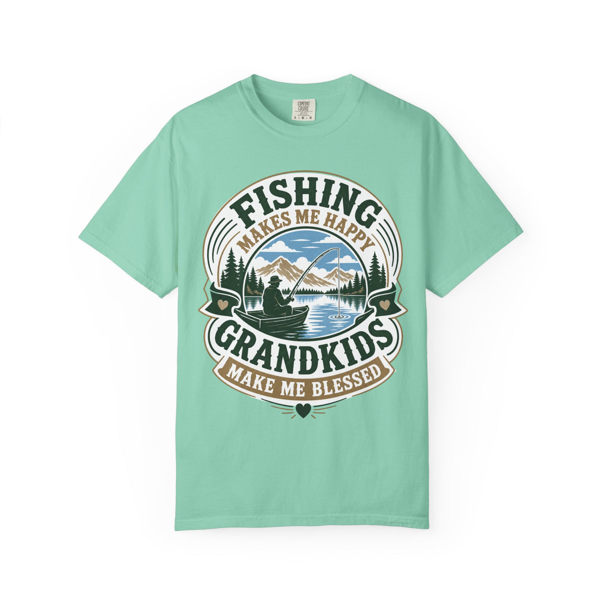 Fishing Grandma Shirt | Fishing Makes Me Happy Grandkids Make Me Blessed | Grandma Fishing Gift
