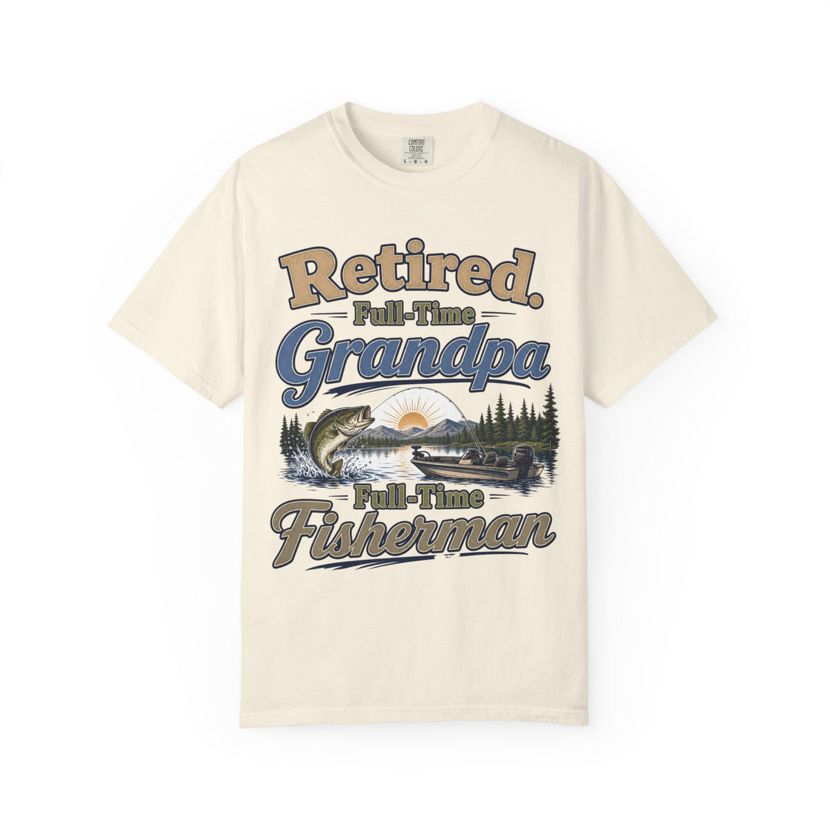 Retired Full-Time Grandpa Fishing Shirt – Vintage Bass Fishing T-Shirt