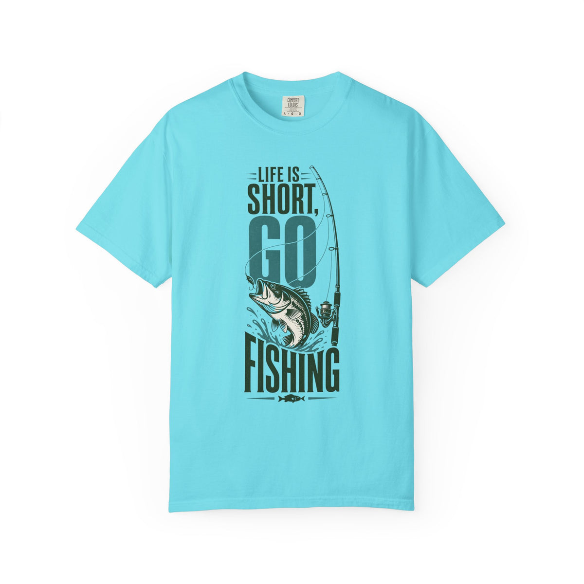 Life Is Short Go Fishing Shirt | Vintage Bass Fishing T-Shirt | Unisex Fishing Tee | Grandpa Grandma Fishing Gift | Fisherman Graphic Tee