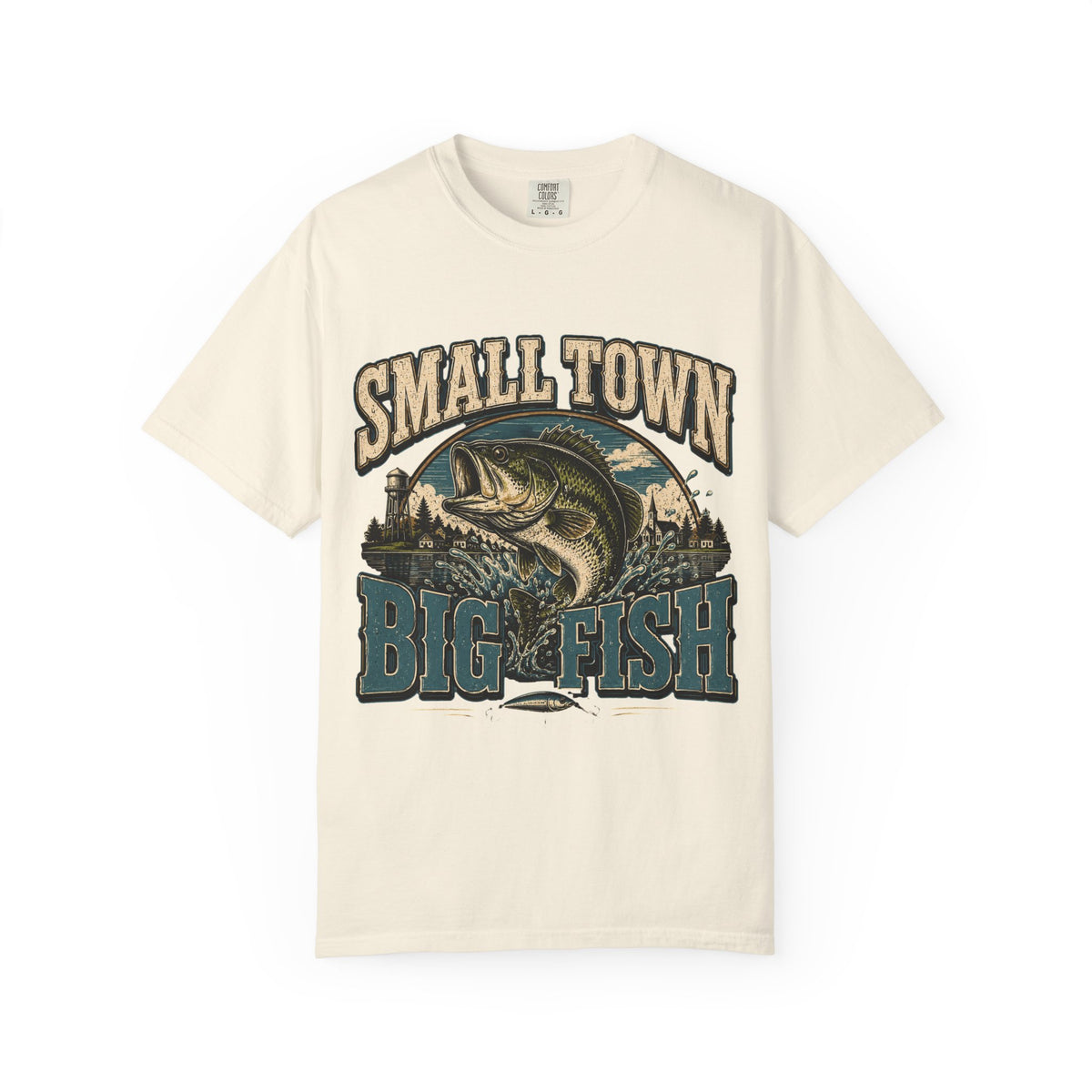 Small Town Big Fish Fishing T-Shirt – Vintage Bass Fishing Shirt for Men & Women